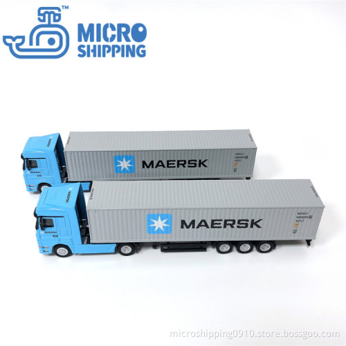 Diecast Alloy Truck Model Miniature Container Truck